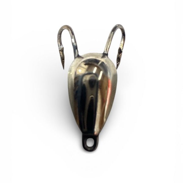 Мормишка Коза АІР - Паяна - Для зимової риболовлі - Срібло - 50 шт/уп