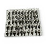 Мормишка Коза АІР - Паяна - Для зимової риболовлі - Срібло - 50 шт/уп