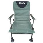 Коропове крісло Megastrike - SH9-3-5 - 50x55x95 см - З боковою кишенею на змійці - Оливково-зелений