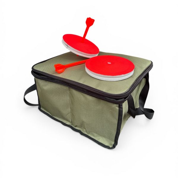 Кружки рибальські - Оснащені - Посилені (трійник) - 20 штук + Сумка Хакі