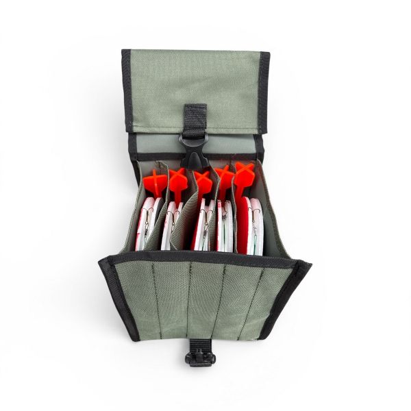 Кружки рибальські - Оснащені - Посилені (трійник) - 5 штук + Сумка Хакі