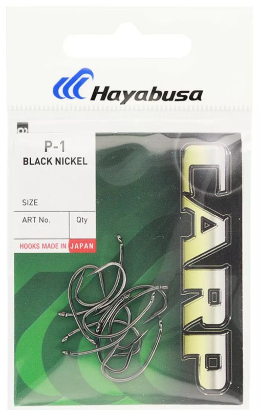 Гачок Hayabusa Carp P-1 BN - Чорний нікель - 10 шт/уп