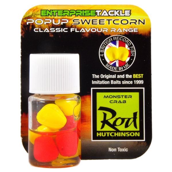 Кукурудза силіконова EnterPrise в дипі - Штучна - Monster Crab-RodHutchinson - Yellow/Red - 8 шт/уп