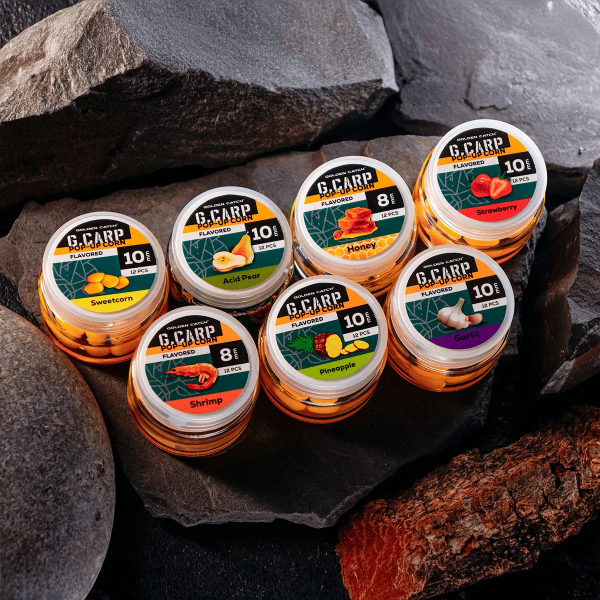 Кукурудза силіконова GC G. Carp Pop-Up Flavored 8 мм - 12 шт. - Солодка кукурудза