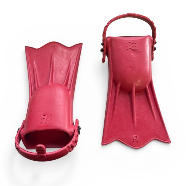 Ласти дитячі для басейну з відкритою п'ятою - Розмір 16,5-22,5 (100-140 мм) - Червоні