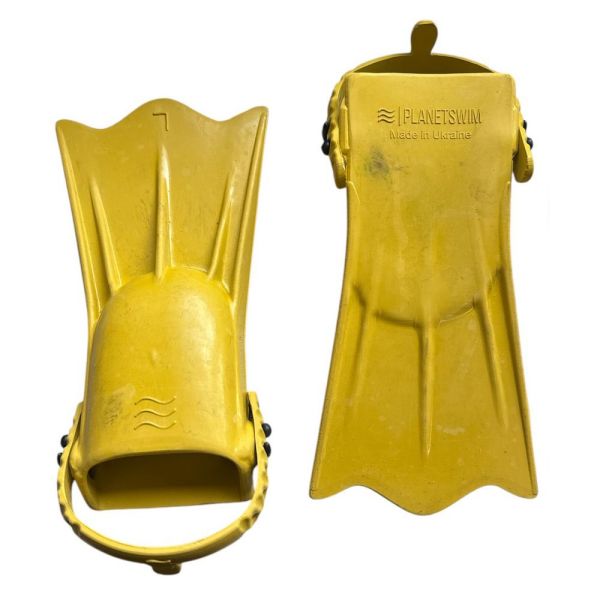 Ласти дитячі для басейну з відкритою п'ятою - Розмір 16,5-22,5 (100-140 мм) - Жовті