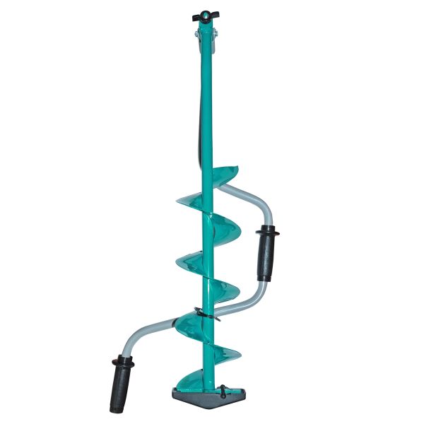 Льодобур Харківський Дворучний - 130 мм - Ліве обертання - Бірюза