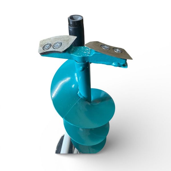 Льодобур Харківський Дворучний - 130 мм - Ліве обертання - Бірюза