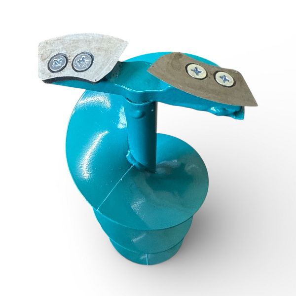 Льодобур Харківський Дворучний - 130 мм - Ліве обертання - Бірюза