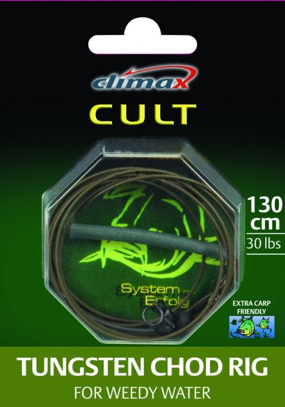 Лідкор Climax CULT Tungsten Chod Rig - Оснащення вольфрамове - 130 см - Вольфрам - 30lb - Dark Olive