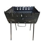 Мангал Валіза - Розкладний - Зі знімними ніжками - Сталь 2 мм - 37x35x16 см - На 6 шампурів