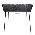 Мангал Вогник - Розкладний - Зі знімними ніжками - Сталь 3 мм - 55x28x15 см - На 10 шампурів