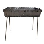 Мангал Вогник - Розкладний - Зі знімними ніжками - Сталь 3 мм - 64x28x15 см - На 12 шампурів