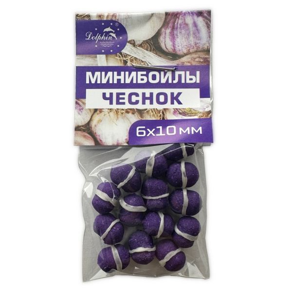Минибойлы Dolphin - С резинкой - Тонущие - 6x10 мм - 14 шт/уп - Чеснок
