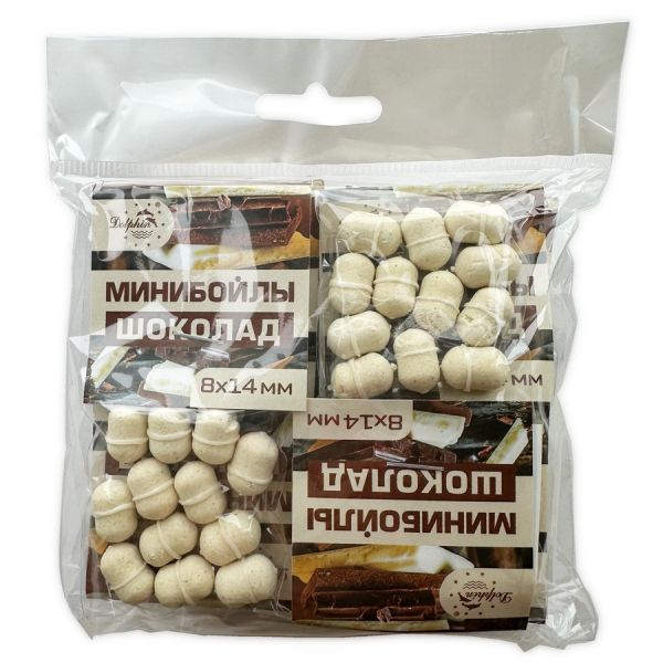 Минибойлы Dolphin - С резинкой - Тонущие - 8x14 мм - 12 шт/уп - Шоколад