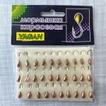Мормишка карасева для літнього кивка - YAGAN - №17 - Крапля велика - 1.5 г - Ø6 мм - Гачок Kumho №17 - Мідь