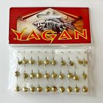 Мормишка карасева для літнього кивка - YAGAN - №23 - Кристал дрібний - 0.7 г - Ø6 мм - Гачок Kumho №23 - Золото