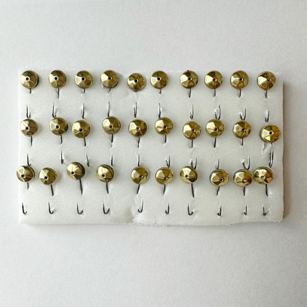 Мормишка карасева для літнього кивка - YAGAN - №23 - Кристал дрібний - 0.7 г - Ø6 мм - Гачок Kumho №23 - Золото