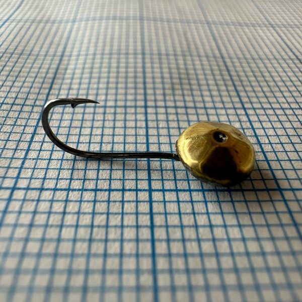 Мормишка карасева для літнього кивка - YAGAN - №23 - Кристал дрібний - 0.7 г - Ø6 мм - Гачок Kumho №23 - Золото