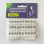 Мормишка карасева для літнього кивка - YAGAN - №23 - Кристал дрібний - 0.7 г - Ø6 мм - Гачок Kumho №23 - Срібло