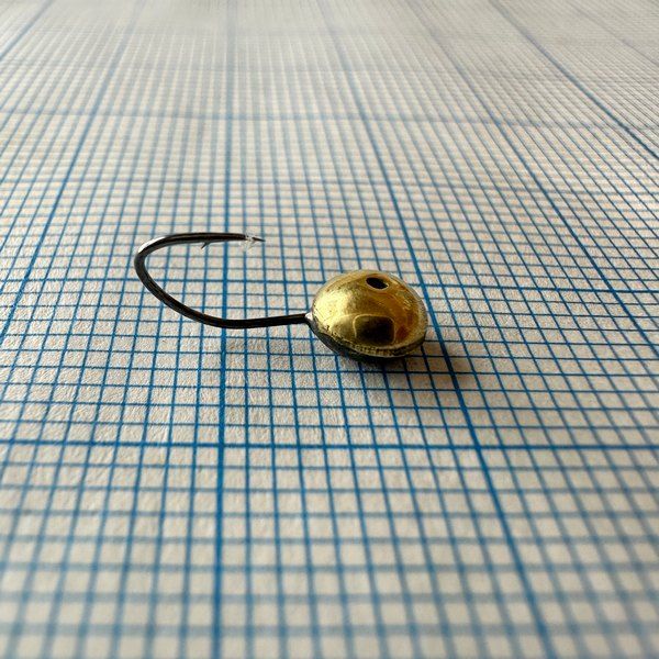 Мормишка карасева для літнього кивка - YAGAN - №3 - Вічко дрібне - 0.5 г - Ø6 мм - Гачок Kumho №3 - Золото