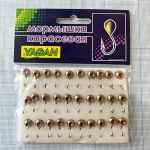 Мормишка карасева для літнього кивка - YAGAN - №33 - Вічко з отвором - 1 г - Ø8 мм - Гачок Kumho №33 - Мідь