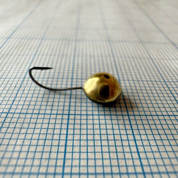 Мормишка карасева для літнього кивка - YAGAN - №5 - Вічко середнє - 1.3 г - Ø8 мм - Гачок Kumho №5 - Золото