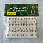 Мормишка корпова для літнього кивка - YAGAN - №23 - Кристал рифлений середній - 1.3 г - Ø6 мм - Гачок Kumho №23 - Мідь