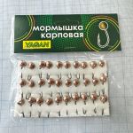 Мормишка корпова для літнього кивка - YAGAN - №6 - Вічко велике - 1.7 г - Ø8 мм - Гачок Kumho №6 - Мідь