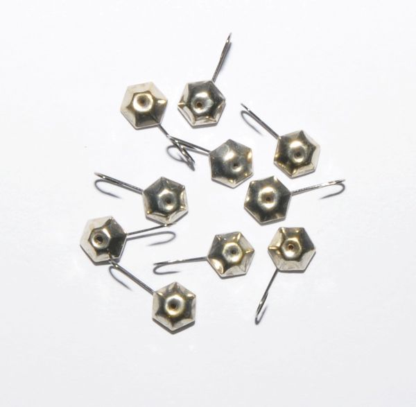 Мормишка "Полюс" №3 - Срібло - Шестикутна - 0,6 г - 10 шт/уп