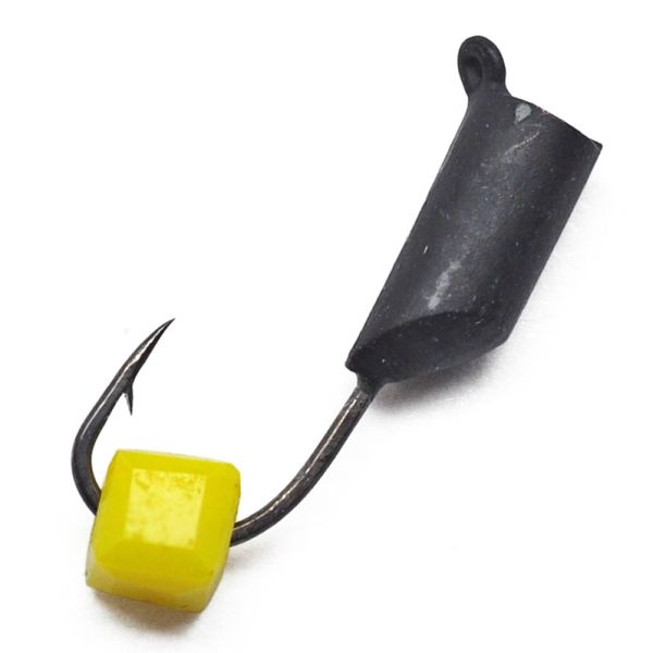 Мормишка Вольфрамова Володимирська "Гвоздик з кубиком жовтий" - 3 мм - 0.8 г - Арт.567