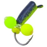 Мормишка Вольфрамова Володимирська "Гвоздик з 2-ма кульками неон жовтий/лайм" - 2,5 мм - 0,5 г - Кол. 13 - Арт.463