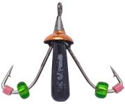 Мормишка Вольфрамова Володимирська "Жук (2 плаваючих гачка)" м/к - 2,5 мм - 0,75 г - Арт.111