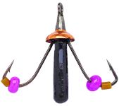 Мормишка Вольфрамова Володимирська "Жук (2 плаваючих гачка)" м/к - 2 мм - 0,5 г - Арт.15