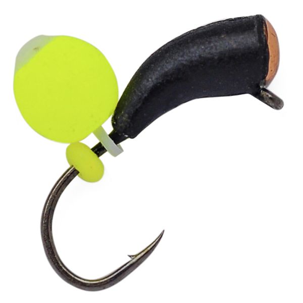 Мормишка Вольфрамова Володимирська "Уралочка з дзеркальцем мідь з підвісною кулькою неон" - 3 мм - 0,6 г - Арт.358