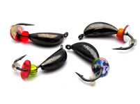 Мормишка Вольфрам Долька Часнику з бісером - Нікель - 10 шт./уп