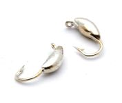 Мормишка Вольфрам Долька Часнику - Світле срібло - 10 шт./уп