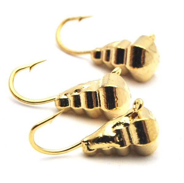 Мормишка Вольфрам Крапля Гранена - Золото - 10 шт./уп