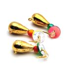 Мормишка Вольфрам Крапля з бісером - Золото - 10шт./уп