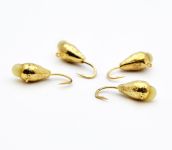 Мормишка Вольфрам Крапля з каменем - Золото