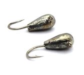 Мормишка Вольфрам Крапля - Темне срібло - 10 шт./уп