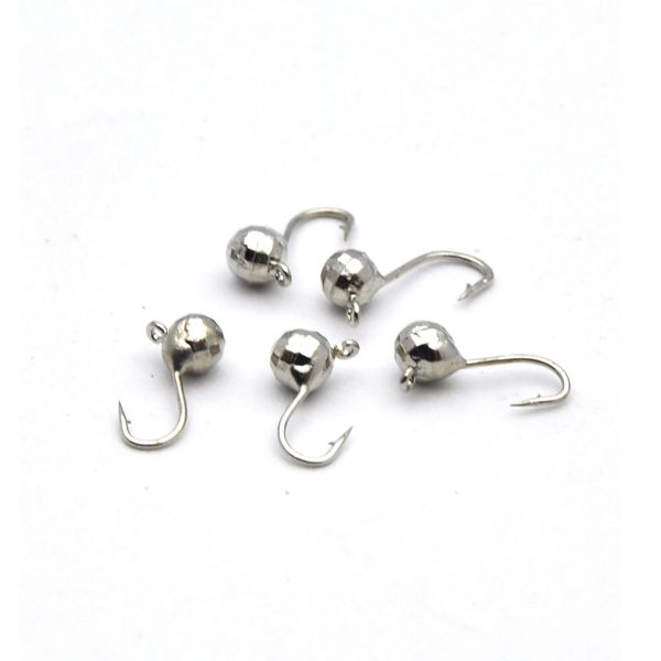 Мормишка Вольфрам Куля гранована - Світле срібло - 10 шт./уп