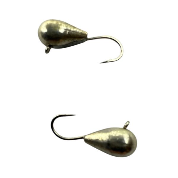 Мормышка Вольфрамовая Hayabusa Капля - С ушком - Серебро