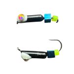 Мормишка Вольфрамова "Латишка" Гвоздик - Котяче око з кубиком хамелеон - Ø2,1 мм - 0,5 г - Чорний - Латвія