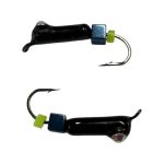 Мормишка Вольфрамова "Латишка" Гвоздик - Котяче око з кубиком хамелеон - Ø2,2 мм - 0,5 г - Чорний - Латвія