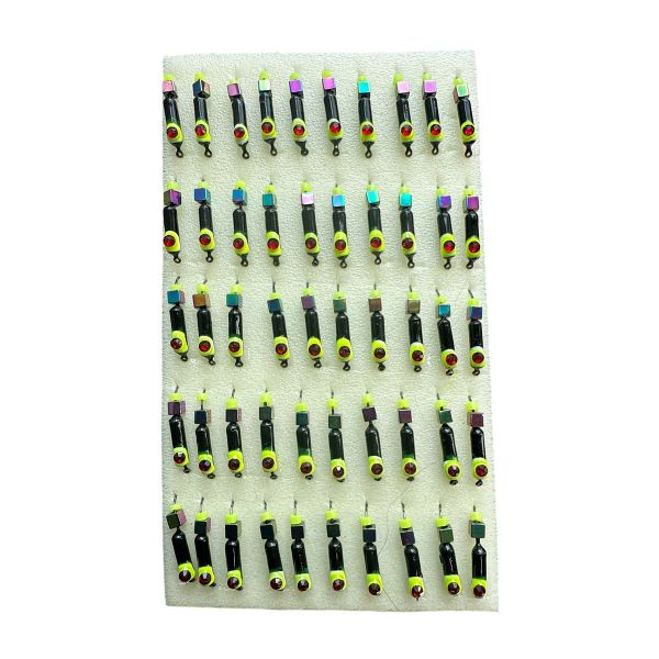 Мормишка Вольфрамова "Латишка" Гвоздик - Котяче око з кубиком хамелеон - 0,5 г - МК1110