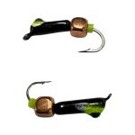 Мормишка Вольфрамова "Латишка" Гвоздик - Котяче око з кубиком мідь - 0,5 г - МК1069