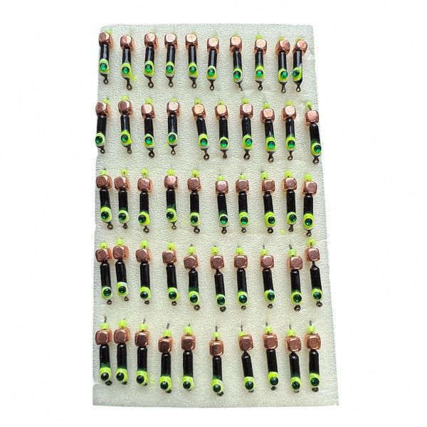 Мормишка Вольфрамова "Латишка" Гвоздик - Котяче око з кубиком мідь - 0,5 г - МК1069