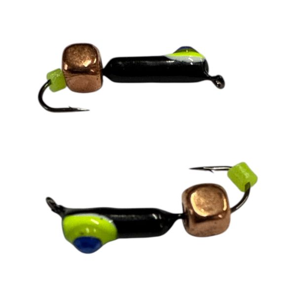 Мормишка Вольфрамова "Латишка" Гвоздик - Котяче око з кубиком мідь - 0,5 г - МК1071