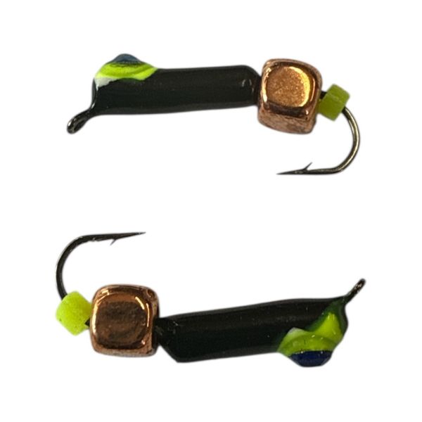 Мормишка Вольфрамова "Латишка" Гвоздик - Котяче око з кубиком мідь - 0,5 г - МК1105